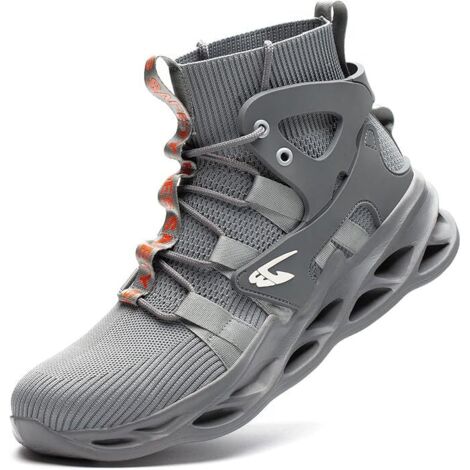 Chaussure de Securité Homme Femmes Légères Montante Basket de Securite S3 Respirante Chaussures de Travail Embout Acier - Gris 39EU 24.5cm,AAFGVC (1/5)