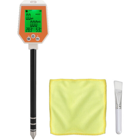 Testeur de sol numérique 6 en 1 PH EC INTENSITÉ DE LUMIÈRE FERTILITÉ AIR MÉDICAT DE TEMPERTÉRATEUR DE TEMPERSEMENT AVEC AFFICHEMENT DE RETOUR LCD POUR GARDIN