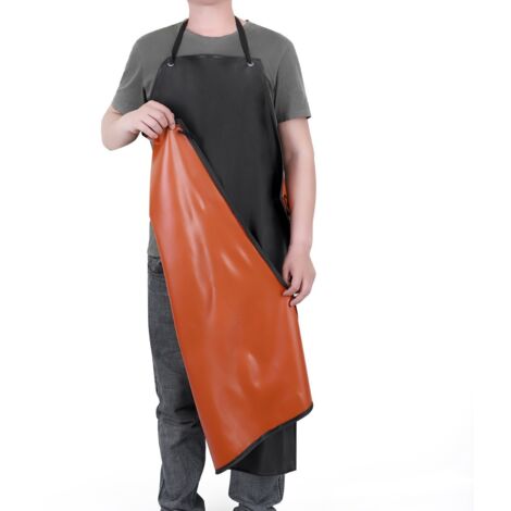 Sollbry Tablier de Travail Mince PVC Poids léger Imperméable Tablier Tablier de jardin d'Abattoir Unisexe Tablier d'Usine Résistant à l'Huile l'Eau