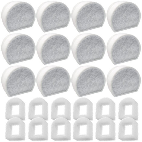 Préfiltres en Mousse et Filtre à Carbone Compatible avec PetSafe Drinkwell Fountain INOX 360 Avalon Pagoda Seascape et Sedona Fontaines, Filtre pour Fontaine à Eau Chat Chien(Lot de 24 ) (1/5)