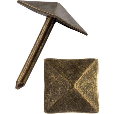 Sollbry Lot de 40 clous décoratifs en laiton bronze vieilli 12 x 12 mm