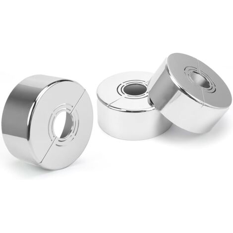 Sollbry – Rosace robinet 3 pièces – Cache tuyau pour diamètres 20/25/33 mm – Installation sans outils – Galvanoplastie multicouche durable