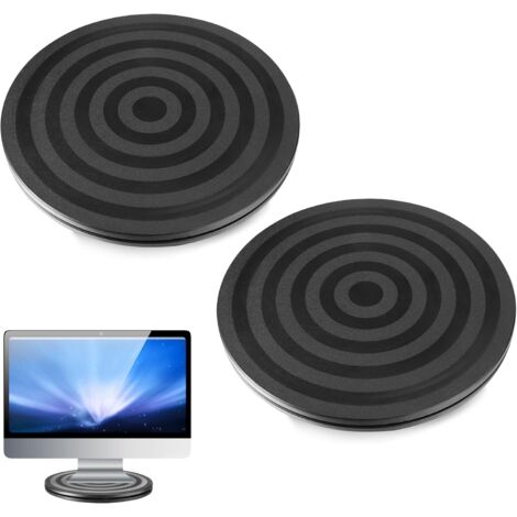 2 Pcs Plateau Tournant, 20cm Plateau Tournant Universel Plastique 360 Degrés Plateau Tournant Rond Plateau Tournant Manuel avec Roulements à Billes en Acier pour TV Ordinateur Artisanat(20201. (1/5)