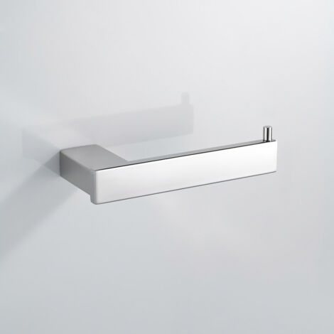 Porte Papier Toilettes de Salle de Bain Acier INOX Support Papier Toilettes Montage Mural Porte-Rouleau de Papier sans Couverture, Chrome (1/5)