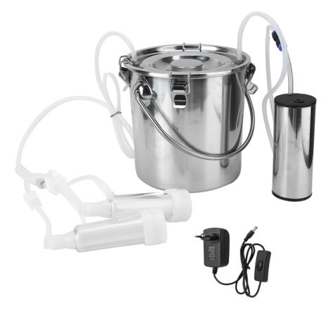Machine à traire de chèvre électrique domestique 5L avec pompe d'aspiration directe (pour prise EU de chèvre),A (1/5)