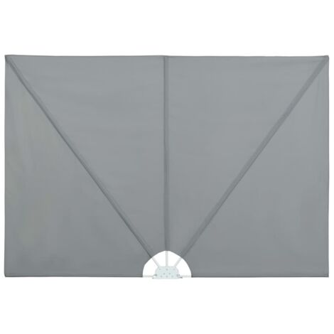 INLIFE Auvent latéral pliable de terrasse Gris 400 x 200 cm (1/5)