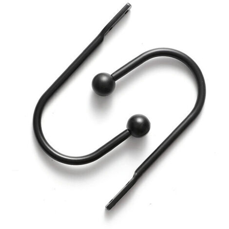 Lot de 4 embrasses décoratives pour rideaux, Noir