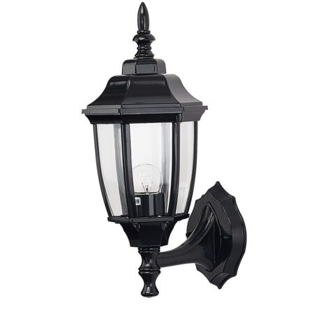 Applique murale d'extérieur avec détecteur de mouvement PIR 1 ampoule E27 Max 100 W Panneaux en verre transparent IP43 [Classe énergétique A++] (1/4)