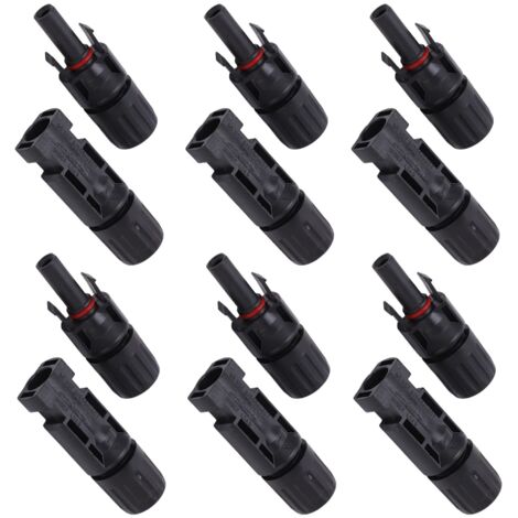 Connecteur de Cellule Solaire, 12 Pcs. Connecteur de CâBle éTanche Industriel pour Panneaux Solaires (1000V-30A),A (1/5)