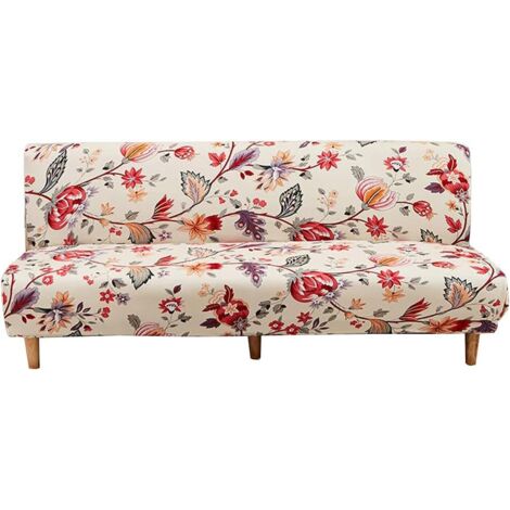 Housse 3 Places Housse de canapé sans accoudoirs Extensible Housse canapé sans Bras Housse de canapé-lit Pliante élastique(190210cm) (1/4)