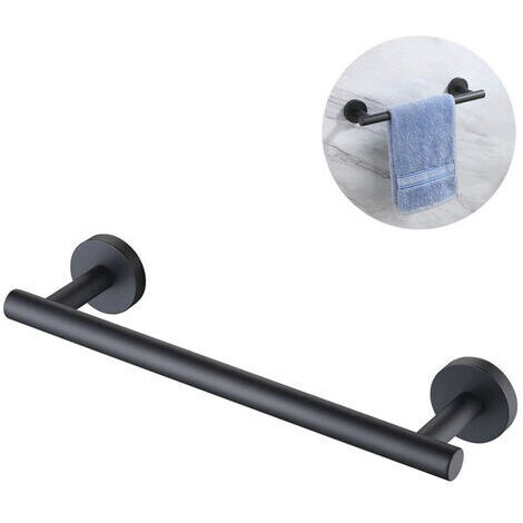 Porte-serviette à main porte-serviette de salle de bain cuisine plat cintre en tissu forage 304 acier inoxydable RUSTPROOF support mural brossé (1/5)