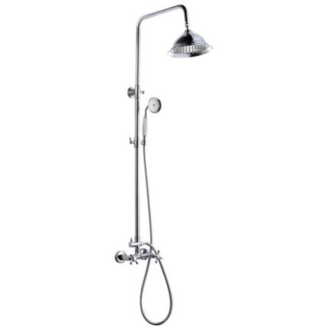ROUSSEAU Colonne de douche avec robinet mélangeur Retro - Chrome (1/3)