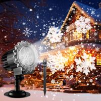 Projecteur de neige - Projecteur de Noël - Projecteur de neige 3D - Projecteur effet neige - Éclairage extérieur - Projecteur - Luminosité HD 9 W - Étanchéité IP44 - Distance réglable - Ventilateur in