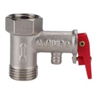 Choyclit – Soupape de surpression de sécurité 1/2' BSP mâle x femelle – Laiton durable – Pression max 0,8 MPa – Pour chauffe-eau électrique