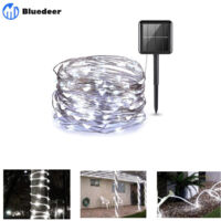 LED Guirlande Solaire Extérieure, 22M Guirlande Lumineuse Solaire IP65 Etanche Lampe Décorative Solaire pour Jardin d'été, Patio, Tente, Mariage