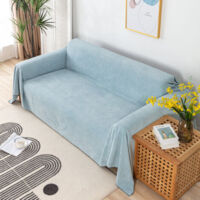 Sollbry – Housse de canapé en chenille épaisse 180 x 90 cm – Lavable et résistant aux griffures – Protection pour animaux domestiques – Couleur bleu