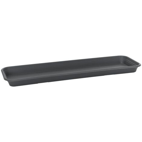 Florus Universal Saucer Rectangular M 40 Anthracite Sottovaso Rettangolare
