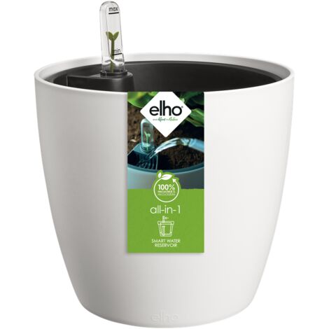 Elho All-in-1 Brussel Round 25 + Swi 24 White Vaso Rotondo