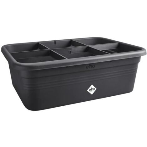 Vaso Elho 7,4 x 76 x 26,8 cm Nero Plastica Quadrato