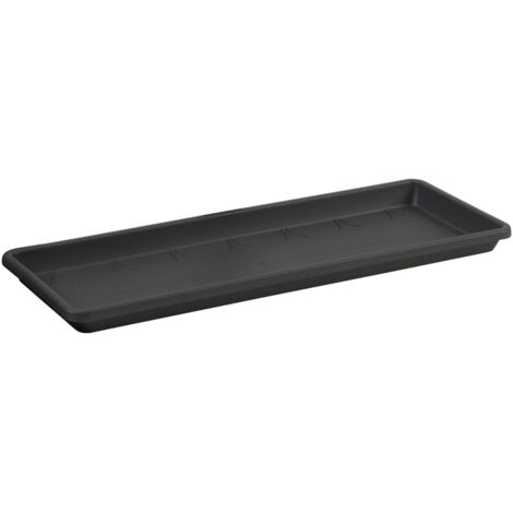 Elho Barcelona Trough Saucer 90 Anthracite Sottovaso Rettangolare