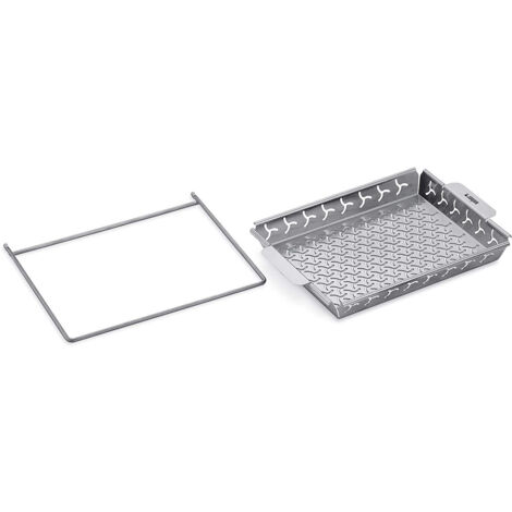 Cestino per barbecue Weber ETGS con supporto, acciaio inox
