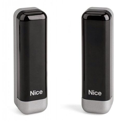 Nice – Paire de photocellules Slim EPSB – Alimentation 12V – IP44 – Détection jusqu'à 15m – Compatible BlueBUS – Installation simple