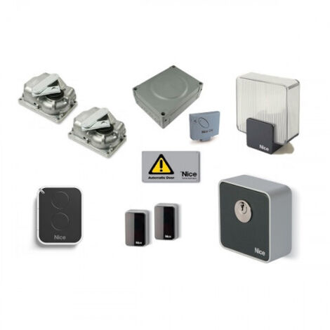 Nice – Kit de motorisation de portail enterré 24V pour vantaux jusqu'à 3m – Moteur électromécanique – Charge maximale 300kg – MFAB3024BDKCE