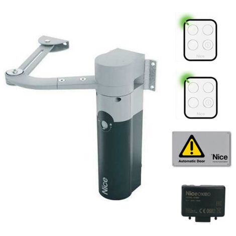 Nice – Kit de motorisation de portail battant 1 vantail jusqu'à 1,8 m – 24 Vdc – Bras articulé – Technologie bidirectionnelle – WALKY1024BDKCE