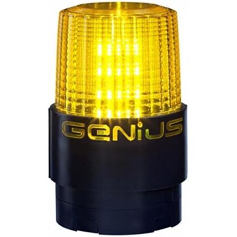 Genius – Lampe clignotante LED 230V – Indice de protection IP44 – Support antenne inclus – Pour portails automatisés – 6100315 - 230vac