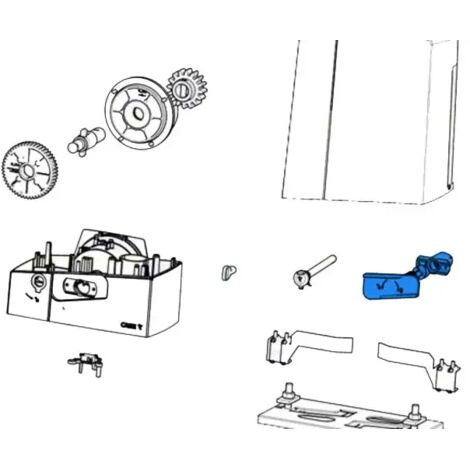 Came – Ensemble de levier de déverrouillage 880010163 – Compatible motoréducteurs BXV – Pièce de rechange originale – Installation facile