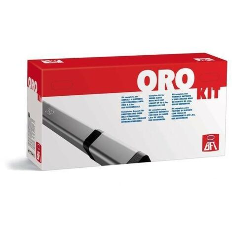 BFT – Kit de motorisation de portail battant hydraulique – Moteurs ORO 230V pour portails jusqu'à 180 kg et 1,8 m – Panneau de commande ALCOR AC