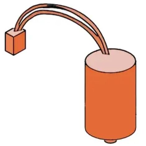 faac pièce détachée cnd pp 18mf 450v câble unipolaire 150mm.con.ric 63002795 (1/3)