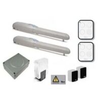 Nice – Kit d'automatisation pour portail battant jusqu'à 2m – 24V – Montage extérieur – Technologie bidirectionnelle – Détection d'obstacles