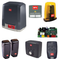 BFT – Kit de motorisation pour portail coulissant – Charge maximale 600 kg – Vitesse 16 m/min – Moteur 24V – Télécommande et photocellules incluses