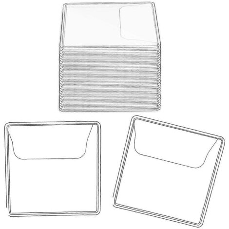 150 pochettes à monnaie à poche unique, protège-monnaie transparents en PVC, porte-monnaie en plastique (5,5 x 5 cm carrés)