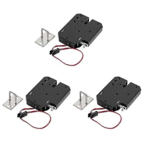 Serrure électromagnétique de porte 12 V 2 A, force de maintien de 150 kg, lot de 3, contrôle d'accès électromagnétique à sécurité intégrée