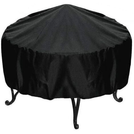 Housse pour barbecue, housse pour barbecue rond, housse imperméable et résistante pour barbecue bouilloire, housse pour barbecue d'extérieur rond, housse pour barbecue de jardin, résistante aux UV et (1/2)