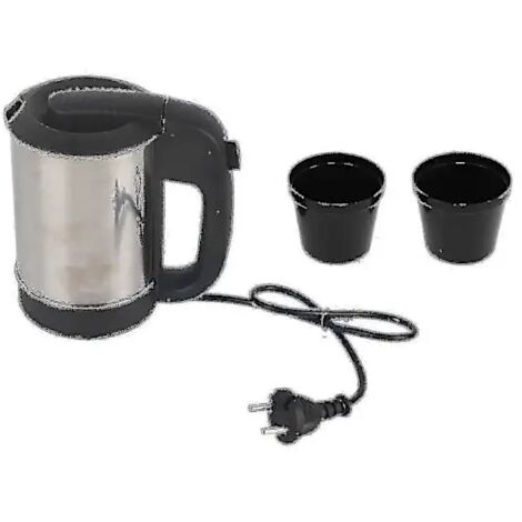 Bouilloire électrique miniature 0,5 l en acier inoxydable avec arrêt automatique, format voyage, taille UE 22