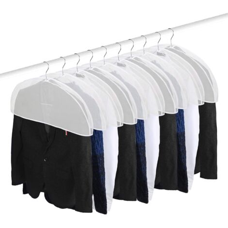 Lot de 10 protège-épaules, housses à vêtements, protections anti-poussière, protège-cintres