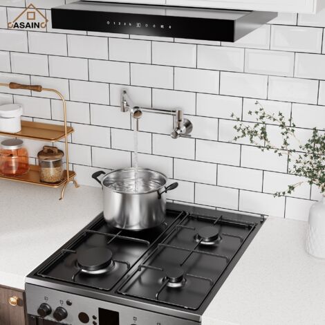 Robinet Remplisseur De Casserole Mural – Chromé, Pliable, 1 Poignée, Pour Cuisine