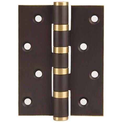 Charnière plate de porte 4 pouces à roulement silencieux, quincaillerie pour armoire, couleur or café (1/5)