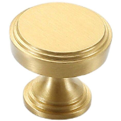 Poignée de meuble simple, moderne, à un trou, pour porte de placard ou d'armoire, en cuivre. (1/5)