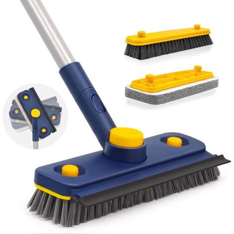 Brosse de nettoyage pour carrelage de baignoire à long manche, 152 cm (60 pouces), avec tête rotative à 360° (Berlin) (1/5)