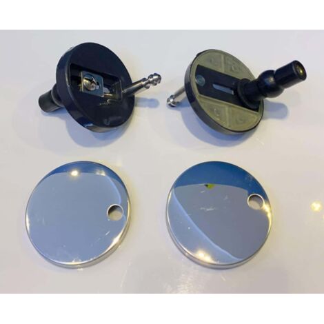 paire de vis universelles pour charnières de siège de toilette à fixation supérieure, charnières à dégagement rapide à deux boucles (1/5)