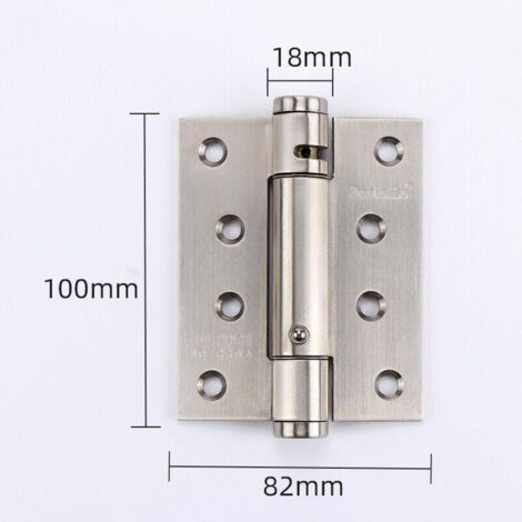 Charnières à ressort de porte en acier inoxydable, à simple action, réglables, à fermeture automatique, 1 pièce (1/5)