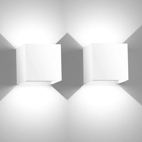 12W applique murale intérieure/extérieure applique murale LED lumière blanche, applique murale LED moderne IP65, convient pour chambre coucher, esca (1/4)