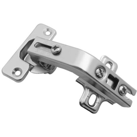Charnière d'angle à 135 degrés pour porte d'armoire de cuisine à fermeture amortie et recouvrement partiel (1/5)