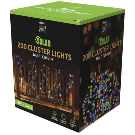 Guirlande lumineuse solaire LED multicolore 200 LED 3 m (1/3)