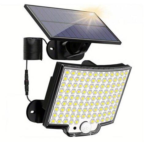 Projecteur solaire LED à détecteur de mouvement pour éclairage extérieur mural de sécurité de jardin (1/5)