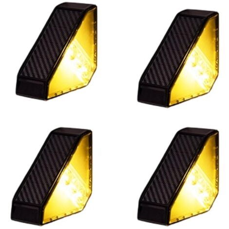Lot de 4 lampes solaires triangulaires pour escalier extérieur, idéales pour décorer terrasse, porche ou patio. Lumière chaude. (1/5)